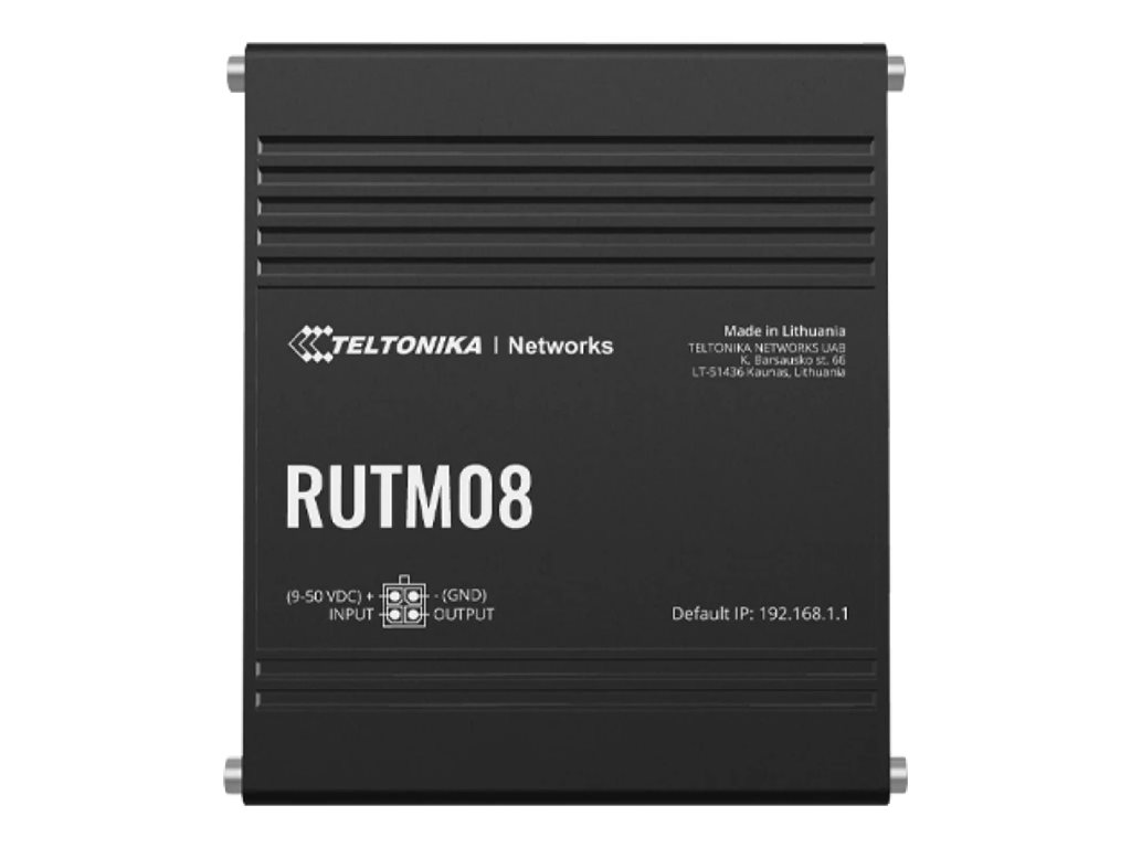 Teltonika RUTM08 - Router 3-Port-Switch - 1GbE, IEEE 802.3u, PPPan DIN-Schiene montierbar - wandmontierbar - oberflächenmontierbar