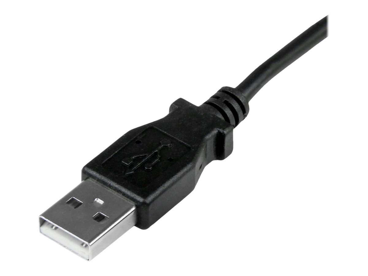 StarTech.com 1m USB auf Mini USB Anschlusskabel 90° gewinkelt - USB A zu Mini B Kabel - 1 x USB A (St)1 x USB Mini B (St) - Schwarz - USB-Kabel - USB (M) zu Mini-USB - Typ B (M) - 1 m - 90° Stecker -