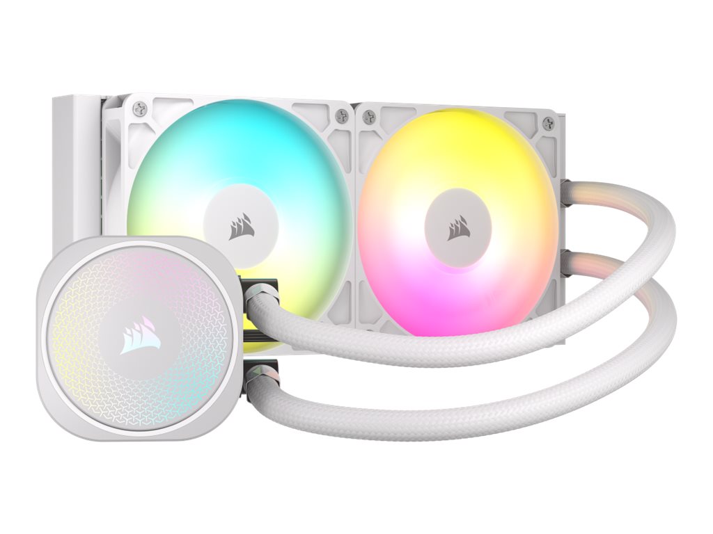 Corsair Nautilus 240 RS ARGB - Prozessor-Flüssigkeitskühlsystem - Kühlergröße: 240 mm - (für: LGA1851, LGA1700, AM5, AM4)Kupfer - 120 mm - weiß