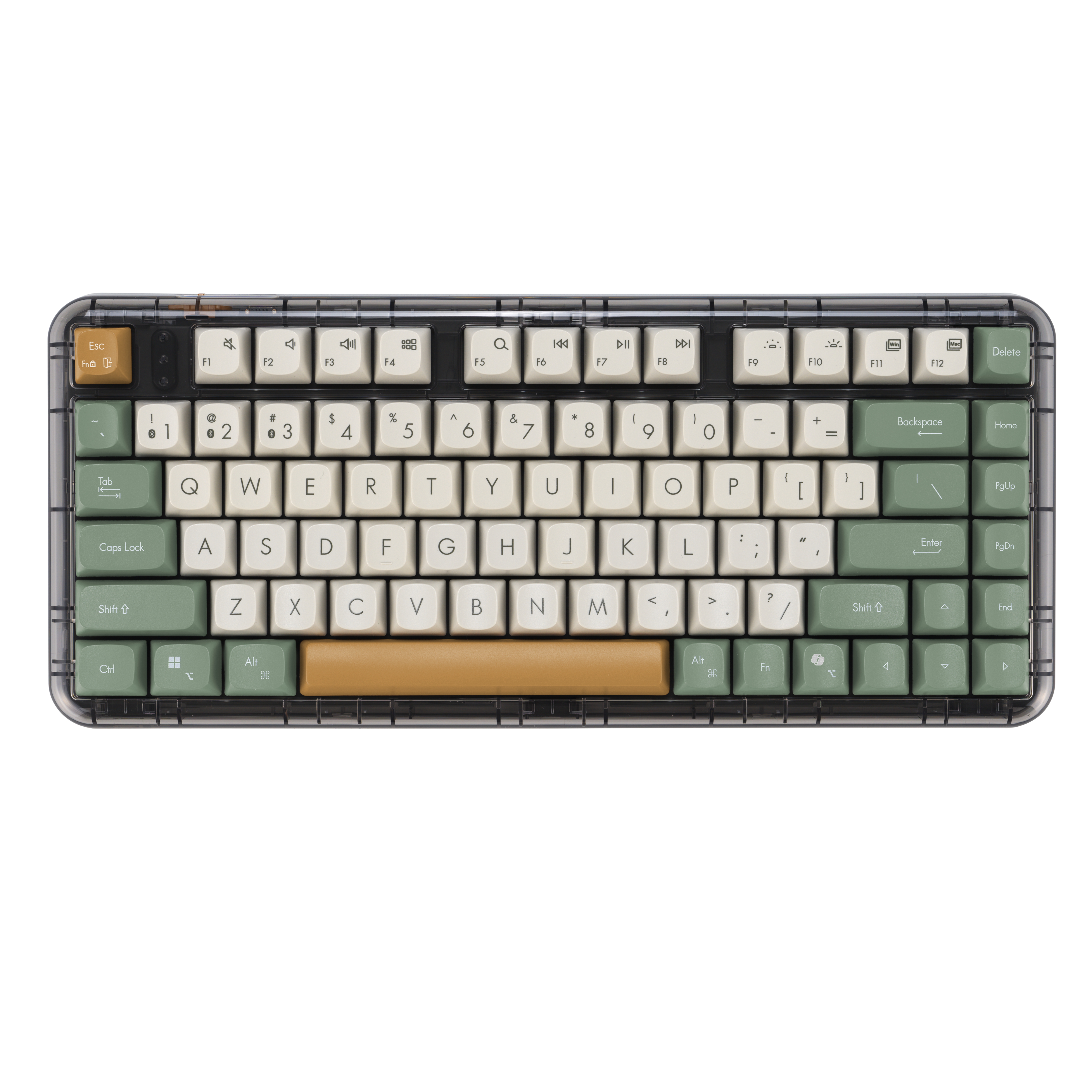 ASUS Jelly75 KD201 KEYBOARD/MK-WH/GE/83, 75%, Verkabelt & Kabellos, USB + RF Wireless + Bluetooth, Mechanischer Switch, MehrfarbigBluetooth