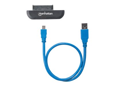 Manhattan USB-A to SATA 2.5" Adapter Cable, 42cm, Male to Male, 5 Gbps (USB 3.2 Gen1 aka USB 3.0)Supports 48-bit LBA - SuperSpeed USB -  - Blister - Speicher-Controller - SATA 6Gb/s - USB 3.0