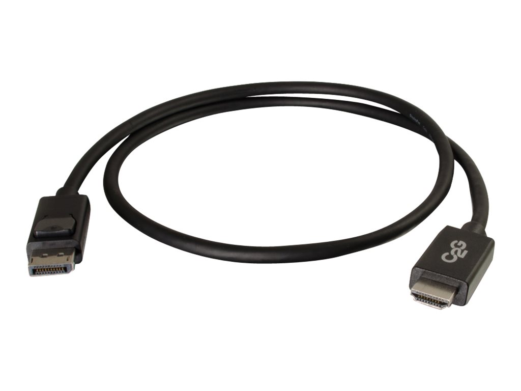 C2G 10ft DisplayPort to HDMI Cable - DP to HDMI Adapter Cable - M/M - DisplayPort-Kabel - DisplayPort (M)zu HDMI (M) - 3.048 m - Schwarz