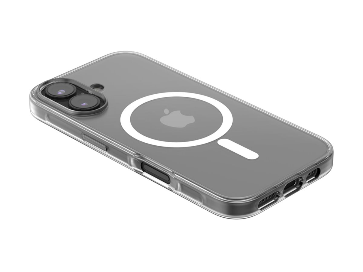 Belkin SheerForce - Hintere Abdeckung für Mobiltelefonmagnetisch - MagSafe-Kompatibilität - Kunststoff - klar - für Apple iPhone 16