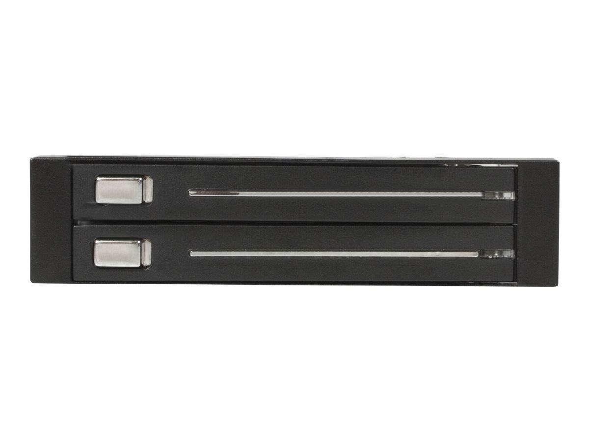 StarTech.com SATA Wechselrahmen 3,5 Zoll trägerlos - Mobiles Festplatten Speicher Rack für 2x 6,4cm (2,5)Hot Swap HDD in Schwarz - Laufwerksschachtadapter - Schwarz