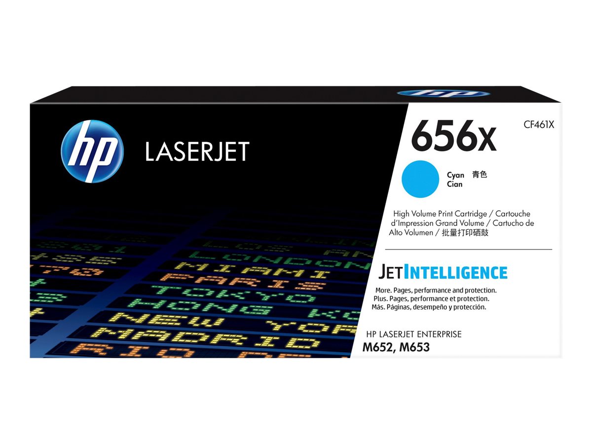 HP 656X - Hohe Ergiebigkeit - Cyan - original - LaserJet - Tonerpatrone (CF461X)für Color LaserJet Enterprise M652dn - M652n - M653dh - M653dn - M653x
