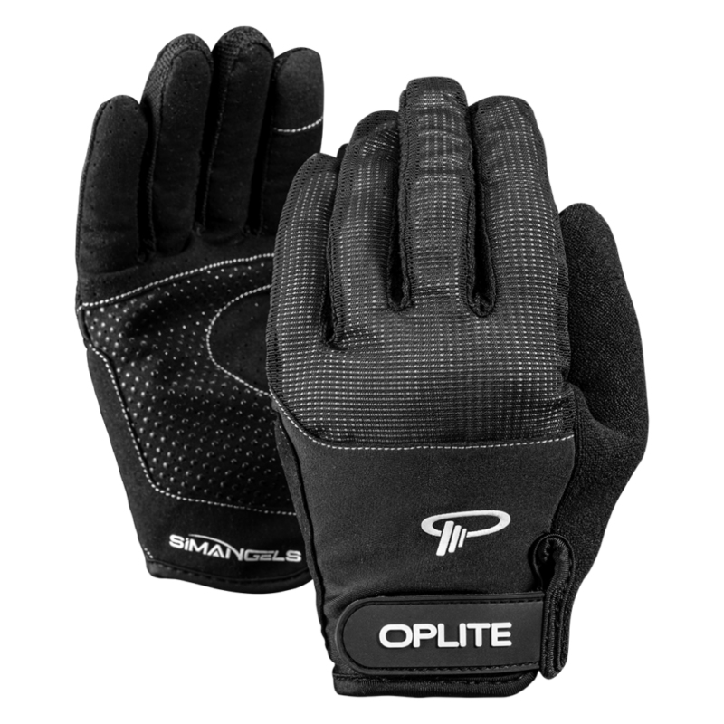 Oplite Simracing Gloves L, Schwarz, Kunstleder, Polyester, Silikon, Spandex, 105 mm, 235 mm, 150 g