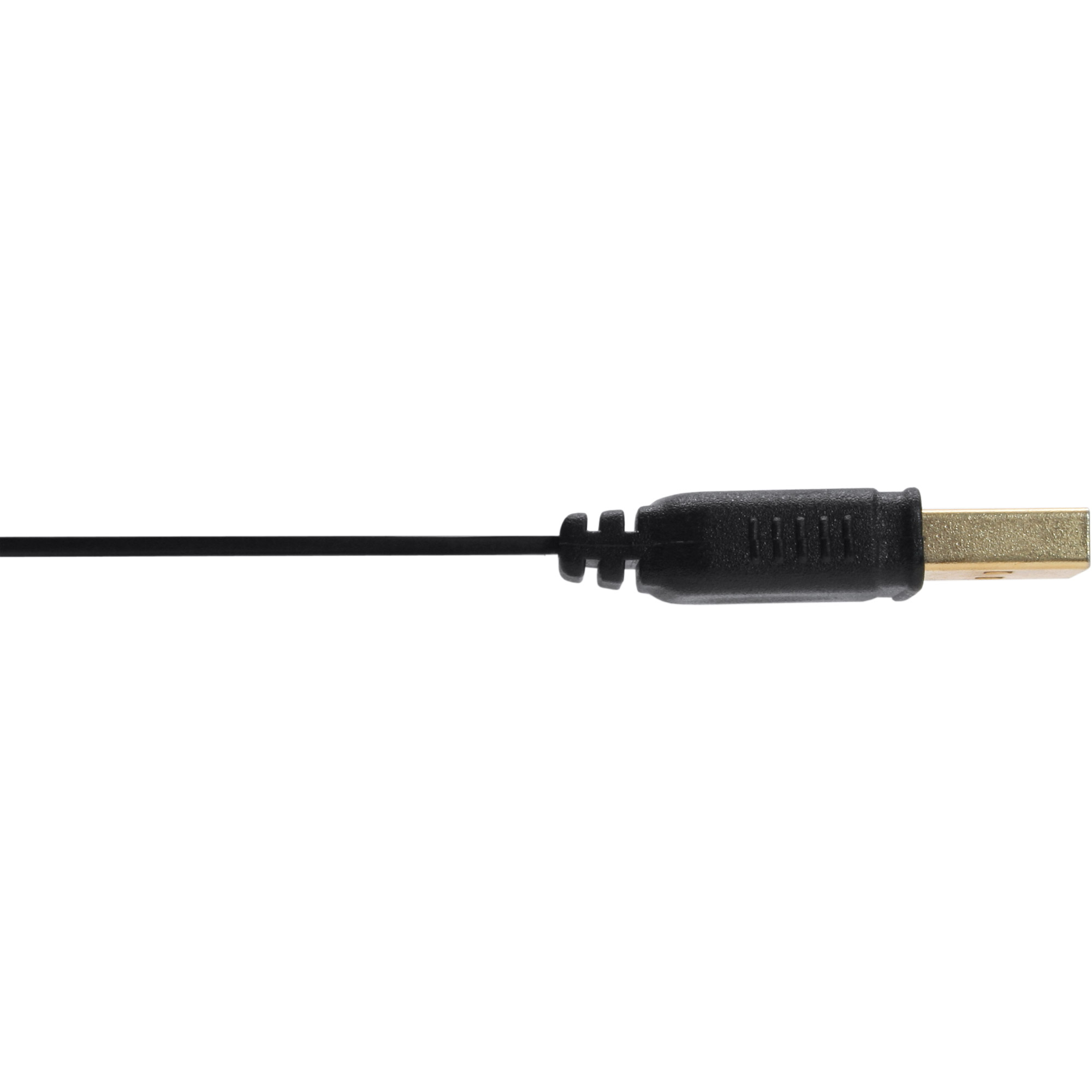 InLine USB 2.0 Flachkabel Verlängerung - A ST / BU - schwarz - Kontakte gold - 3mUSB 2.0 - 3 m - flach - Schwarz