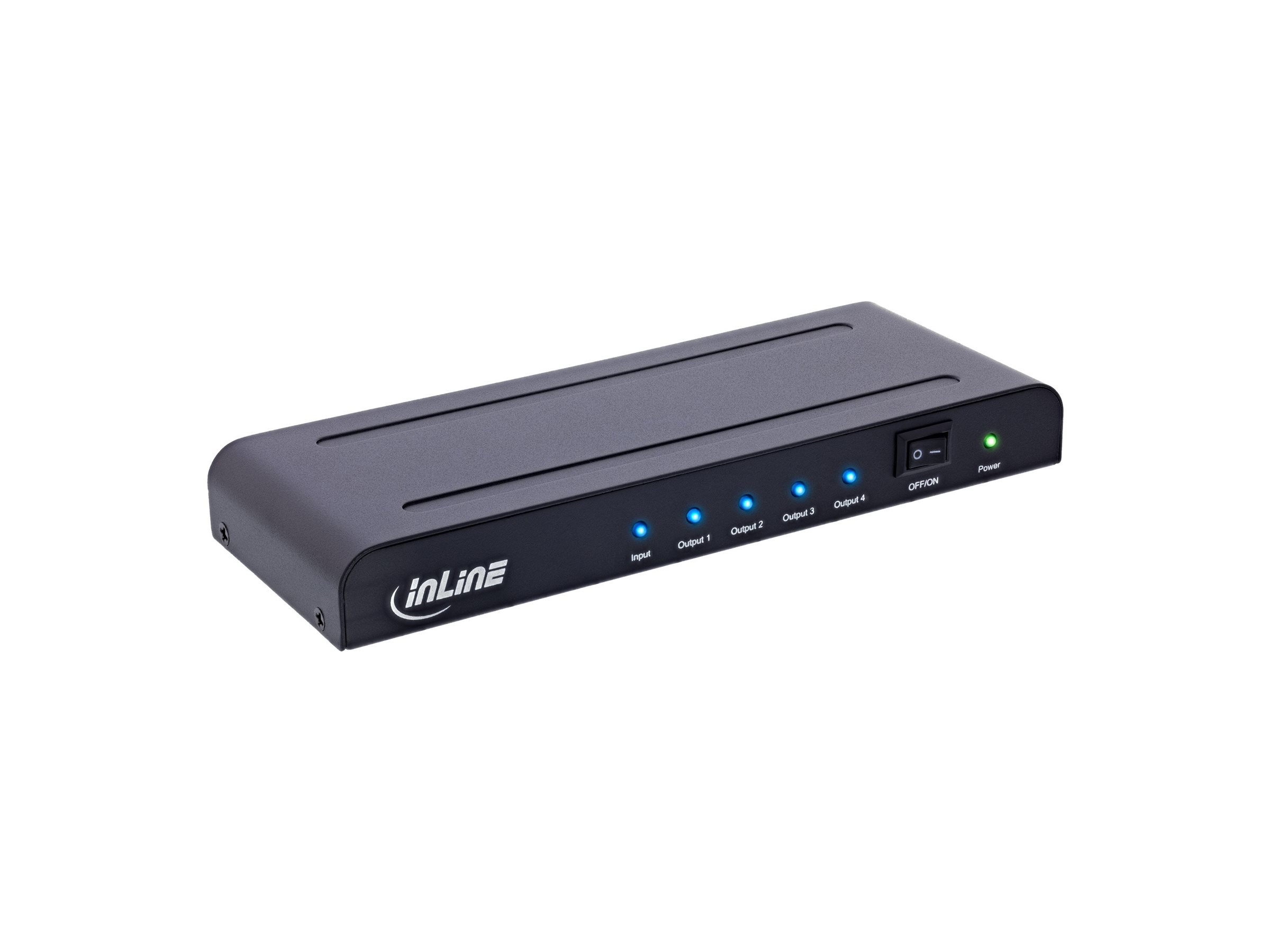 InLine HDMI Splitter/Verteiler - 4-fach - 4K2K@60Hz kompatibel4 x HDMI - Desktop