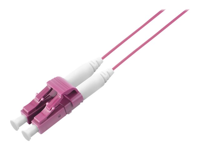 DIGITUS Professional - Patch-Kabel - LC Multi-Mode (M)zu LC Multi-Mode (M) - 1 m - Glasfaser - Duplex - 50/125 Mikrometer - OM4 - halogenfrei - Purpurviolett