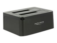 Delock Dual Docking Station SATA HDD > USB 3.0 with Clone Function - Speicher-Controller mit One-Touch-Klonen - 2.5", 3.5" (6.4 cm, 8.9 cm)