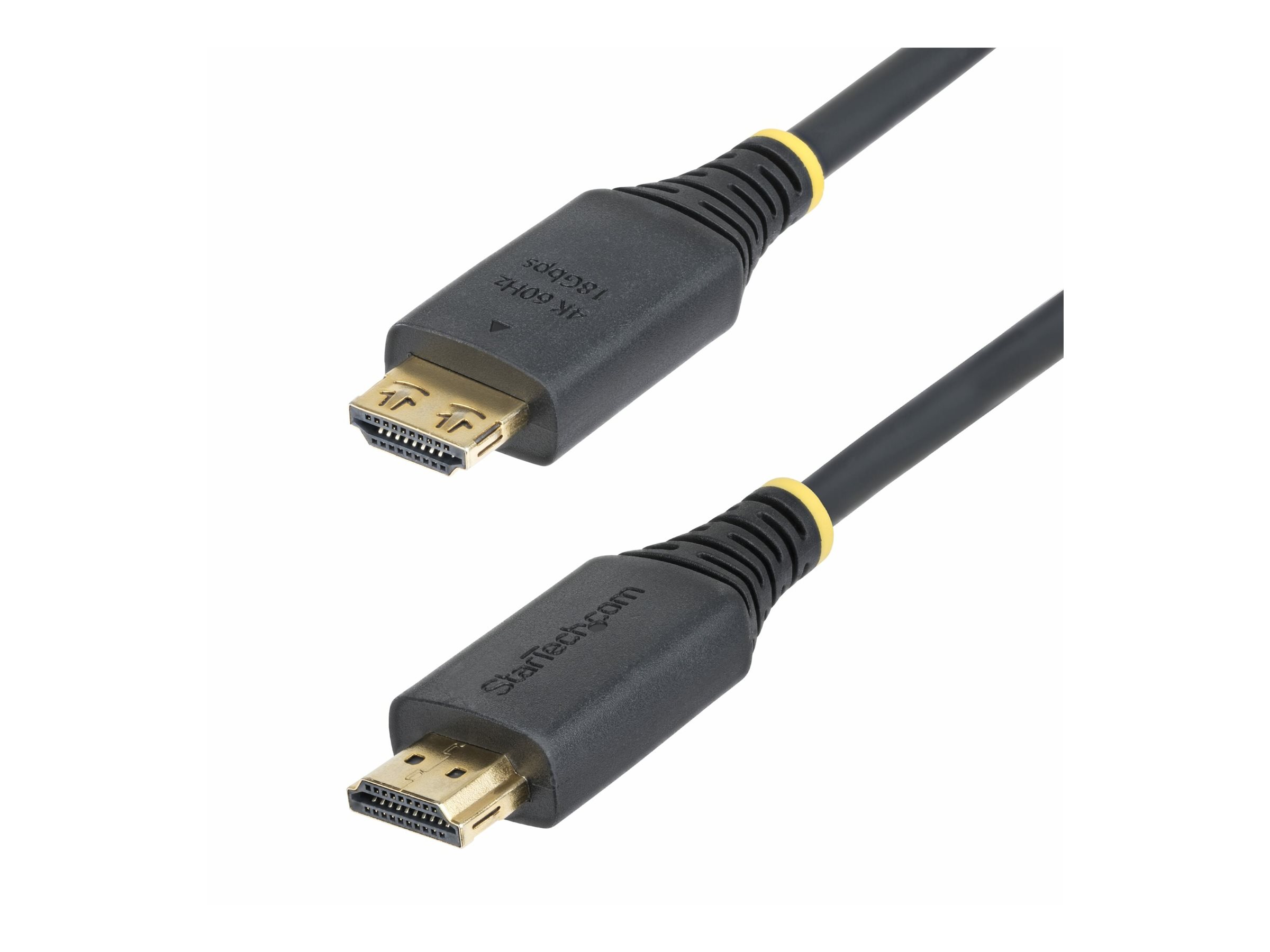 StarTech.com Startech 3ft High Speed HDMI Cable w/Gripping Connectors, 4K 60HzHohe Geschwindigkeit - HDMI-Kabel mit Ethernet - HDMI männlich zu HDMI männlich - 90 cm - abgeschirmt - Schwarz - halogenf