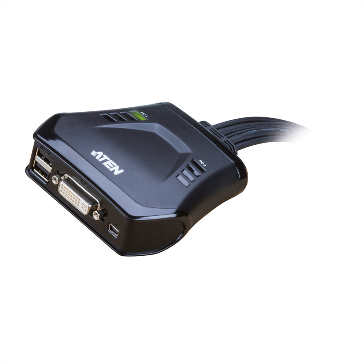 ATEN CS22D - KVM-Switch - 2 x KVM port(s) - 1lokaler Benutzer - Desktop