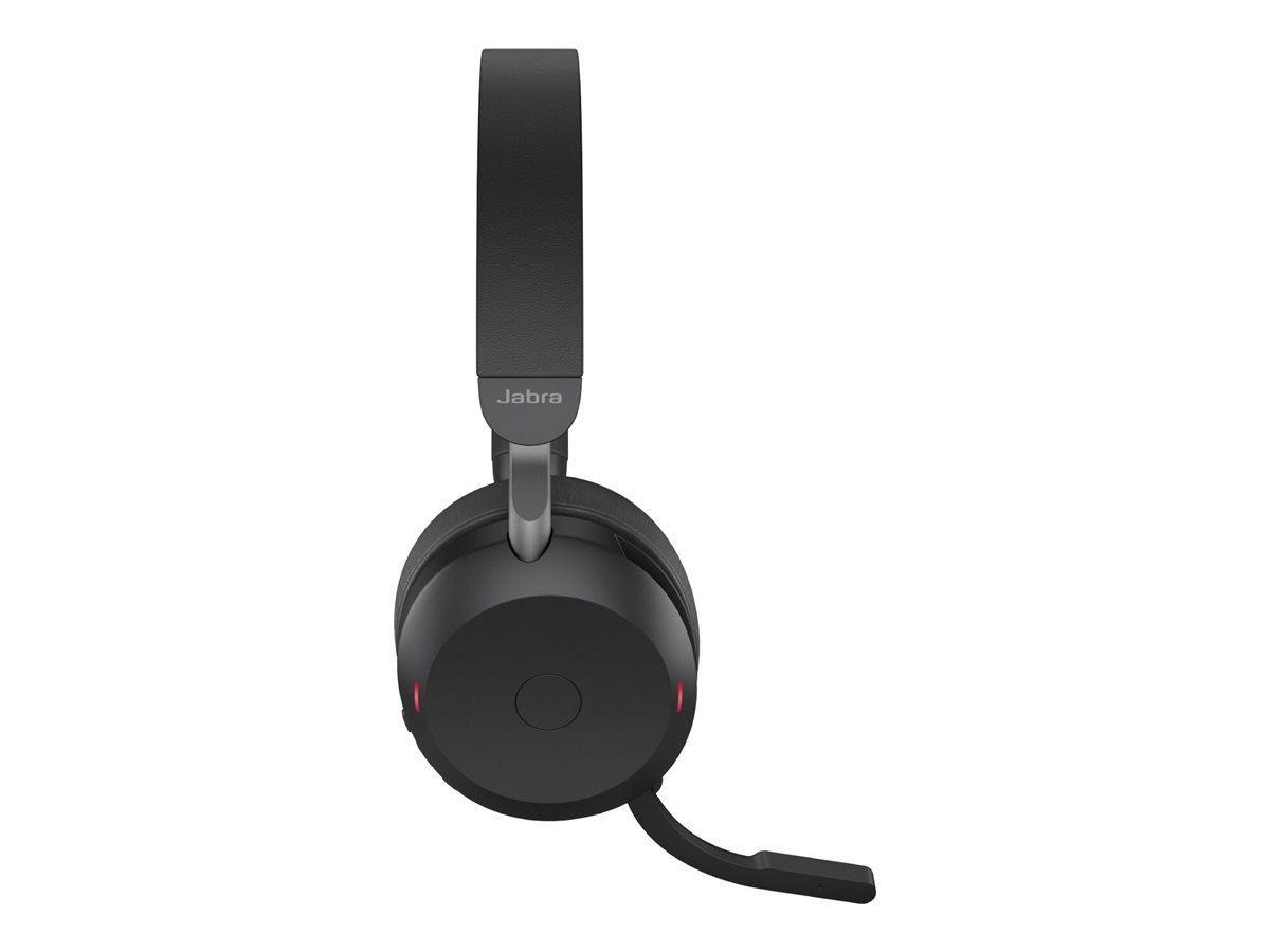 Jabra Evolve2 75 - Headset - On-Ear - Bluetoothkabellos - aktive Rauschunterdrückung - USB-C - Geräuschisolierung - Schwarz - Optimiert für UC