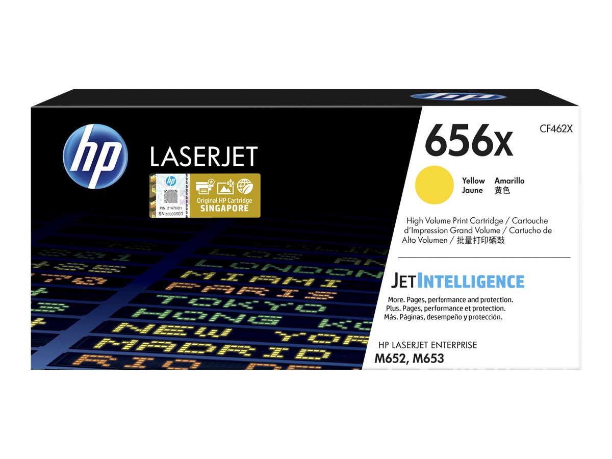 HP 656X - Hohe Ergiebigkeit - Gelb - original - LaserJet - Tonerpatrone (CF462X)für Color LaserJet Enterprise M652dn - M652n - M653dh - M653dn - M653x