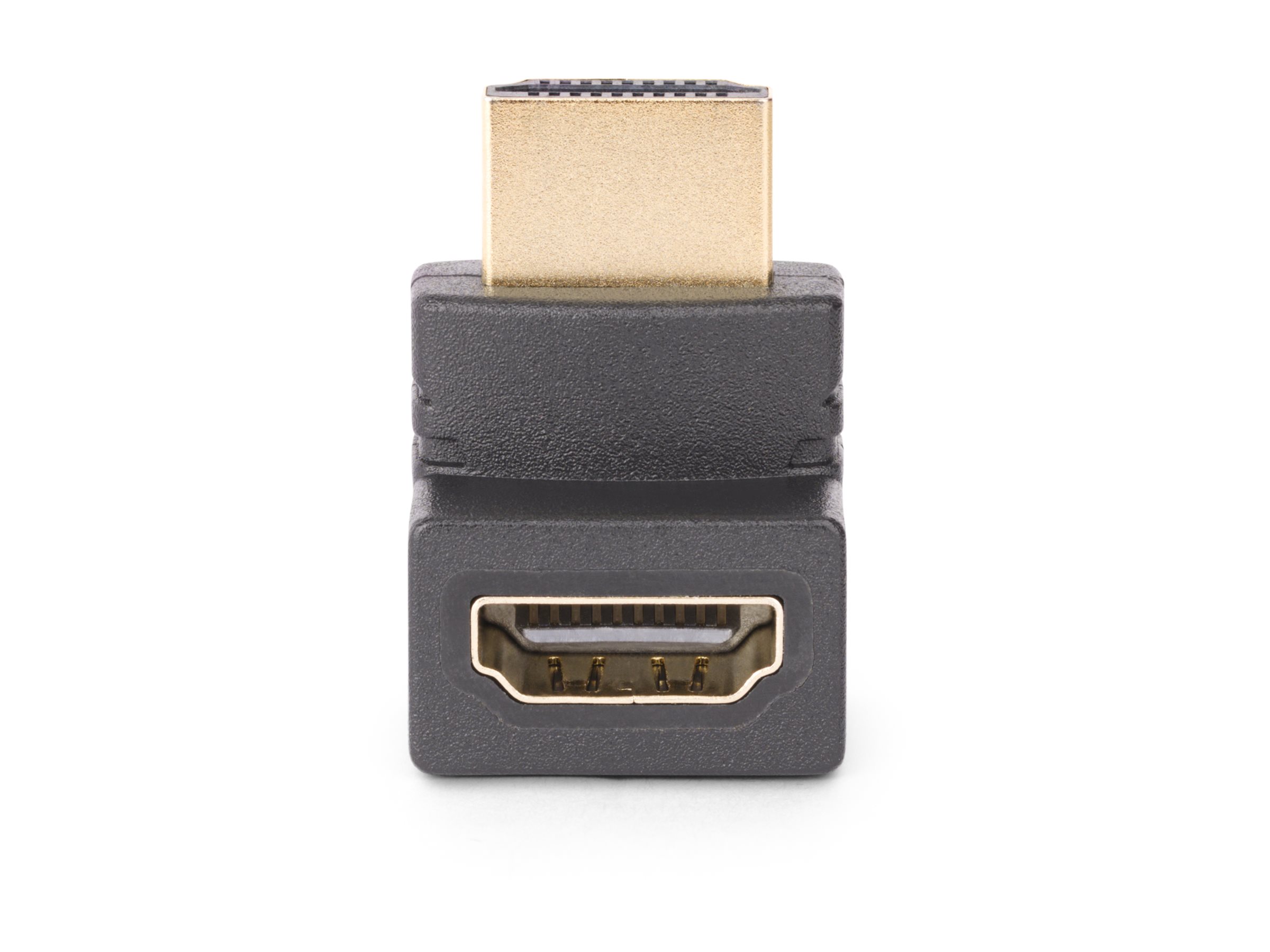 StarTech.com Startech Down Angle HDMI 2.0 Adapter, 90-DegreeHDMI Port Saver - M/F - High Speed - HDMI-Adapter - HDMI männlich zu HDMI weiblich nach oben angewinkelt - Schwarz - passiv - bidirektional
