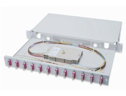 DIGITUS LWL Spleißbox, 1HE, bestückt, 12x SC DX, OM4LWL Spleißbox - 1HE - bestückt - 12x SC DX - OM4 inkl. Spleißkassette,gefärbte Pigtails - Kupplungen