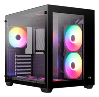 AEROCOOL ADVANCED TECHNOLOGIES Aerocool Dryft, Midi Tower, PC, Schwarz, ATX, micro ATX, Mini-ITX, SPCC, Gehärtetes Glas, Gaming
