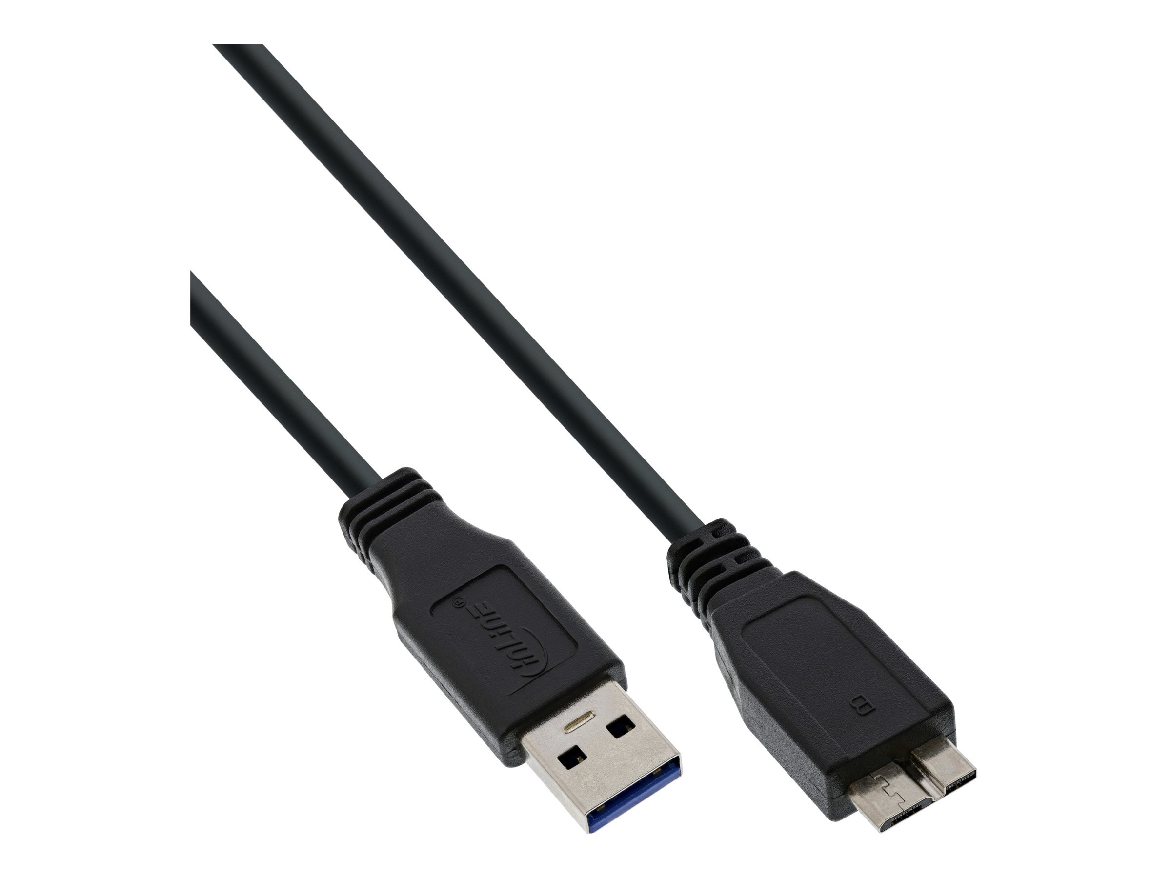 InLine USB 3.2 Gen.1 Kabel - A an Micro B - schwarz - 0,5mUSB 3.0 - 50 cm - Schwarz