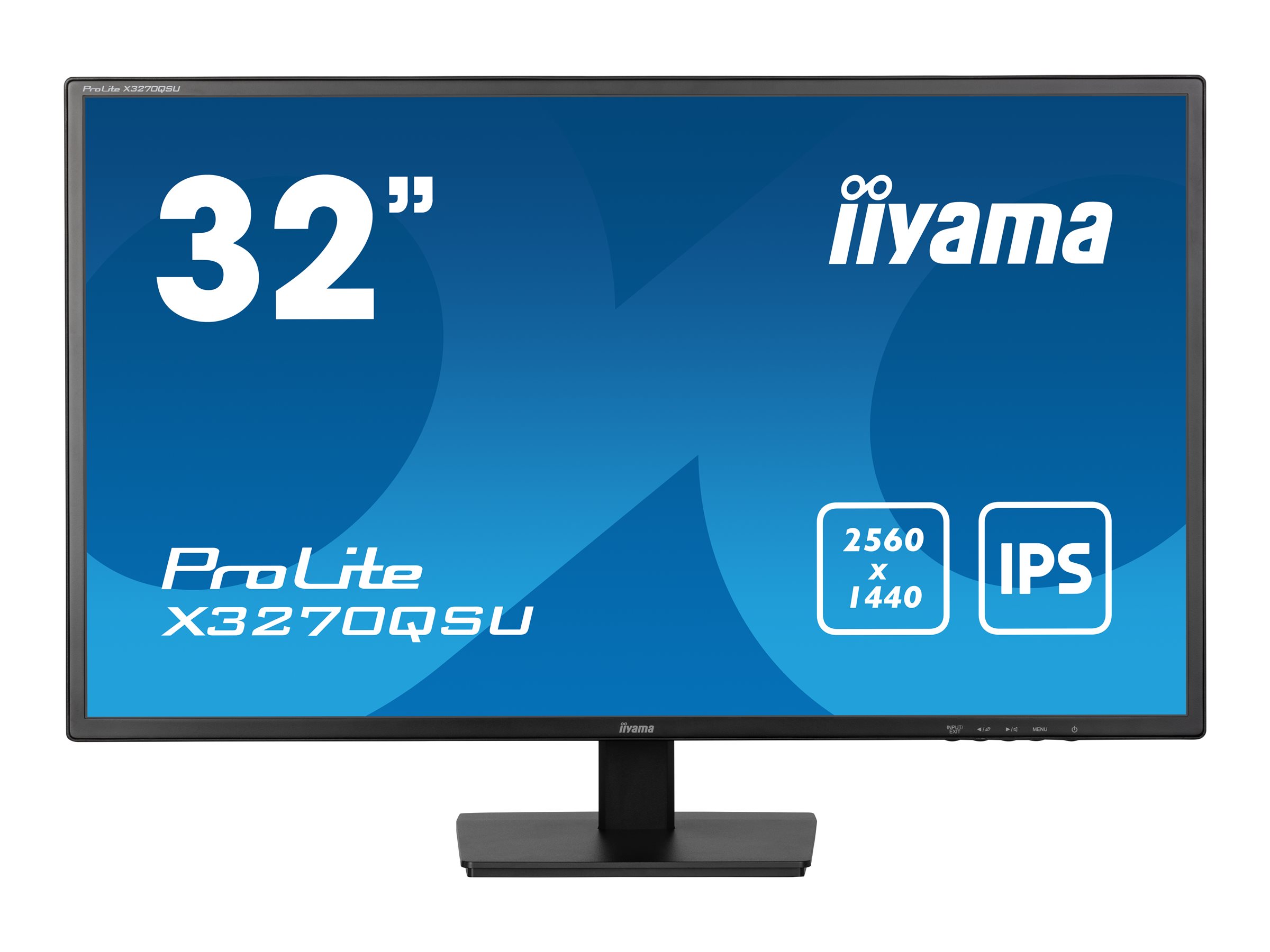 Iiyama ProLite X3270QSU-B1 - LED-Monitor - 81.3 cm (32")(31.5" sichtbar) - 2560 x 1440 WQHD @ 100 Hz - IPS - 250 cd/m² - 1200:1 - 3 ms - 2xHDMI - DisplayPort - Lautsprecher - mattschwarz