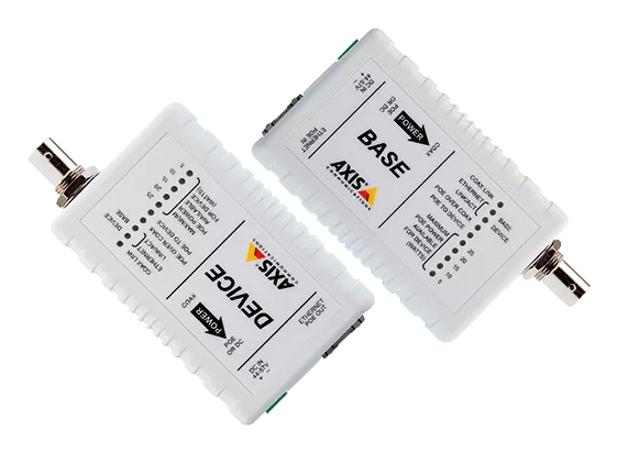 Axis T8640 Ethernet Over Coax Adaptor PoE+ - Medienkonverter - 100Mb LAN - über Coax - 10Base-T, 100Base-TX - RJ-45 / BNC (Packung mit 2)für AXIS C1410 - D3110 - M3067 - M3085 - M3086 - M5075 - P1385