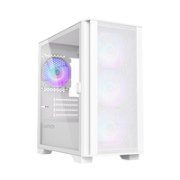 MONTECH AIR 100 ARGB - Tower - micro ATX - Seitenteil mit Fenster (gehärtetes Glas)keine Spannungsversorgung (ATX) - All White - USB/Audio