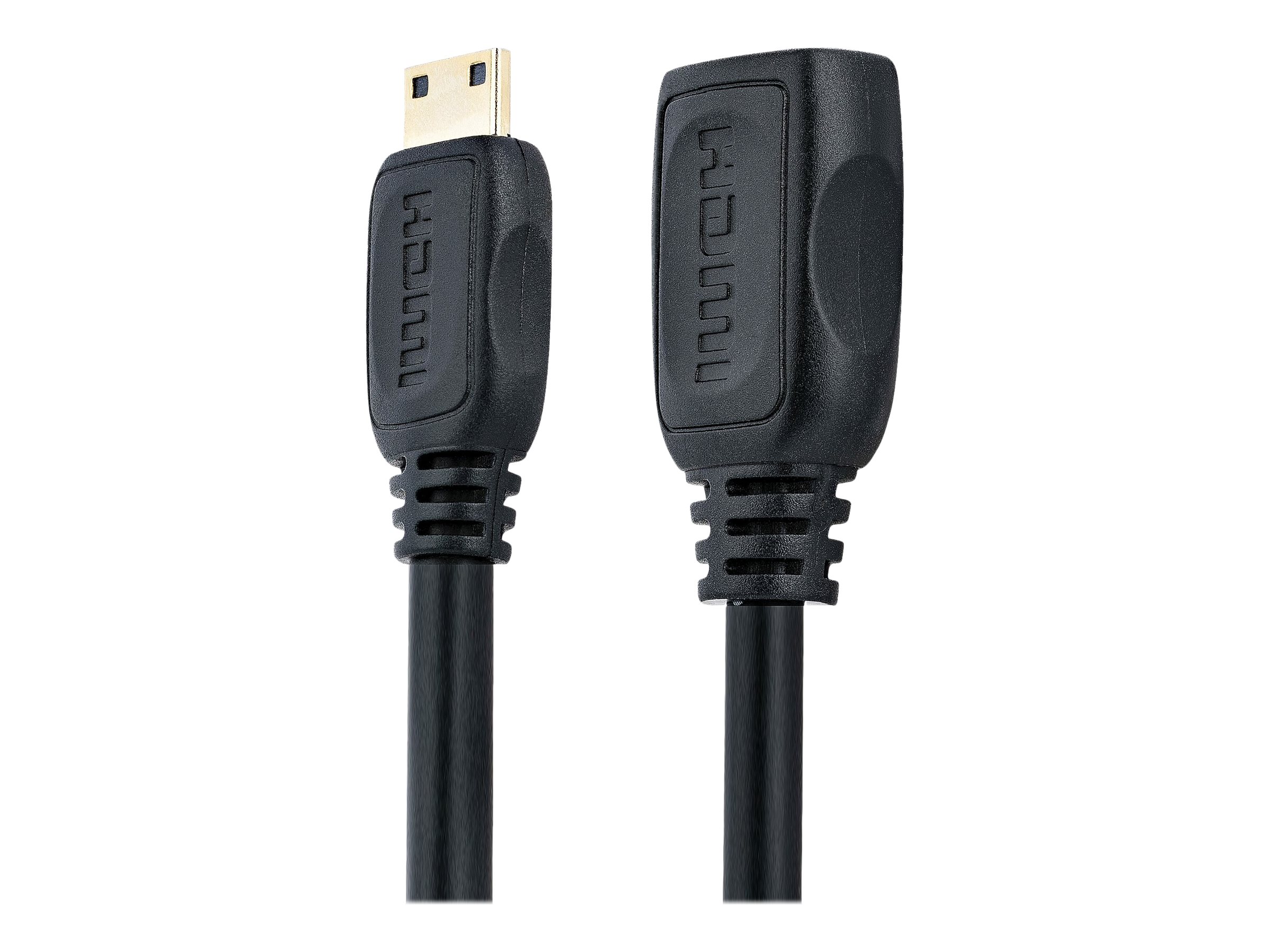 StarTech.com 13cm High-Speed HDMI-Kabel - HDMIauf HDMI Mini - Buchse/Stecker - HDMI / Mini HDMI Adapterkabel - HDMI-Adapter - HDMI weiblich zu 19 pin mini HDMI Type C männlich - 1.3 cm - abgeschirmt -