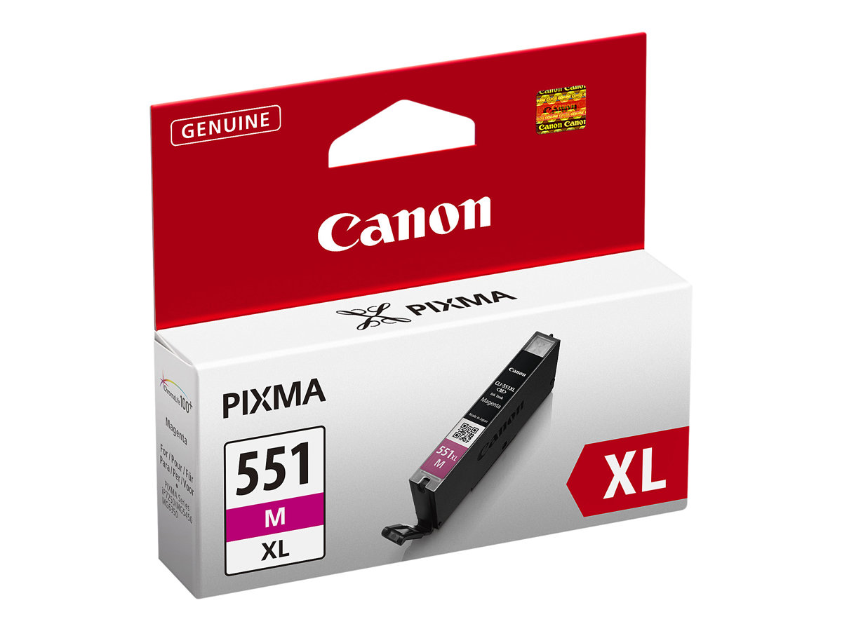 Canon CLI-551M XL - 11 ml - Hohe ErgiebigkeitMagenta - original - Tintenbehälter - für PIXMA iP8750 - iX6850 - MG5550 - MG5650 - MG5655 - MG6450 - MG6650 - MG7150 - MG7550 - MX725 - MX925