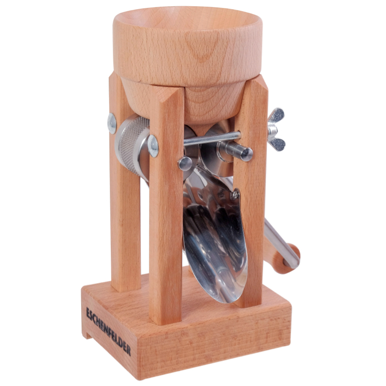 Eschenfelder 1210 - Holz - Edelstahl - Holz - Körnung - 120 mm - 240 mm - 240 mm - Korn-Quetsche - Buchenholz