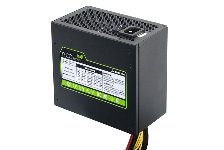 Chieftec ECO Series GPE-700S - Netzteil (intern)ATX12V 2.3 - Wechselstrom 230 V - 700 Watt - aktive PFC