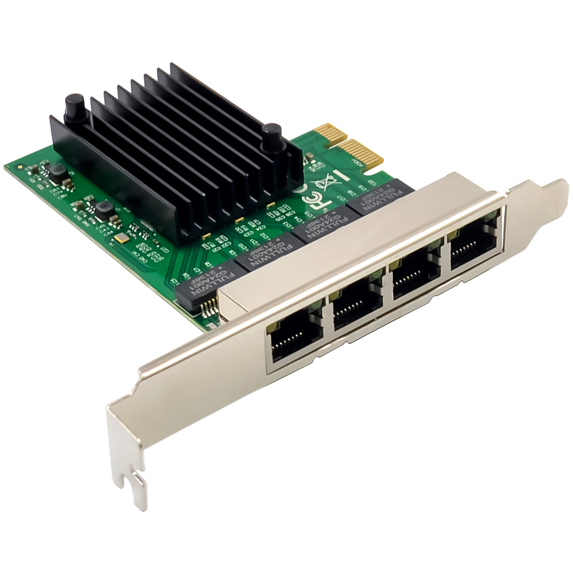 InLine Quad Gigabit Netzwerkkarte - 4x RJ45 1 Gb/s - PCIe x1Gigabit Ethernet x 4