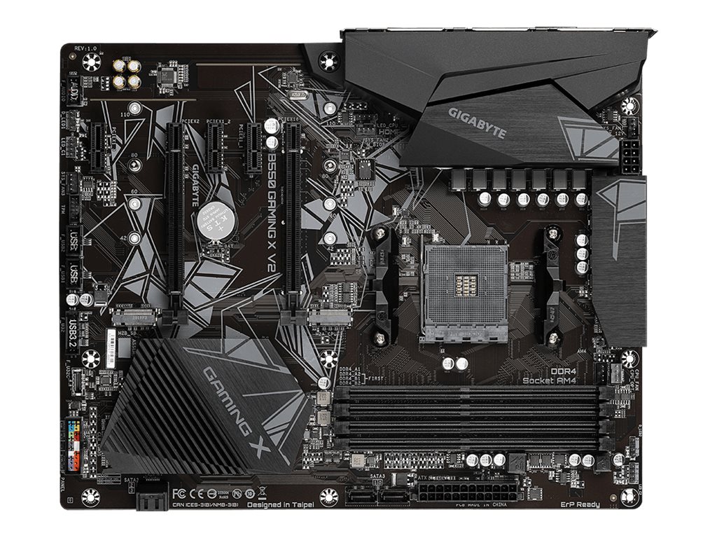 Gigabyte B550 GAMING X V2 - 1.0 - Motherboard - ATX - Socket AM4 - AMD B550 Chipsatz - USB 3.2 Gen 1, USB 3.2 Gen 2, USB-C Gen1 - Gigabit LAN - Onboard-Grafik (CPU erforderlich)HD Audio (8-Kanal)