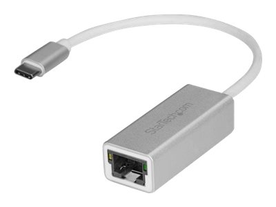 StarTech.com Startech USB-C to Gigabit Ethernet Adapter - Aluminum - Thunderbolt 3 Port Compatible - USB Type C Network Adapter (US1GC30A)Netzwerkadapter - USB-C - Gigabit Ethernet - Silber