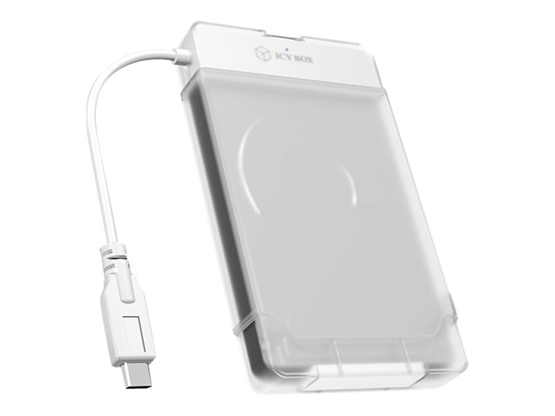 ICY BOX IB-AC703-C - Speichergehäuse mit Datenanzeige, Netzanzeige, EasySwap Mechanism - 2.5" (6.4 cm)SATA 6Gb/s - USB 3.0 - weiß