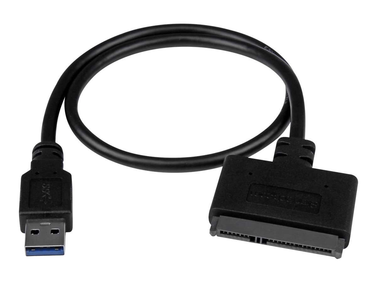 StarTech.com USB 3.1 auf 2,5 (6,4cm) SATA III Adapter Kabel mit UASP - USB 3.1 zu SATA SSD/HDD Konverter / Adapterkabel - Speicher-Controller - 2.5" (6.4 cm)SATA 6Gb/s - USB 3.1 (Gen 2) - Schwarz