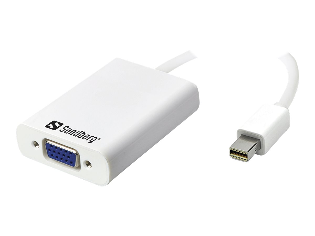 SANDBERG Adapter MiniDP>VGA+Audio - VideokonverterDisplayPort - VGA