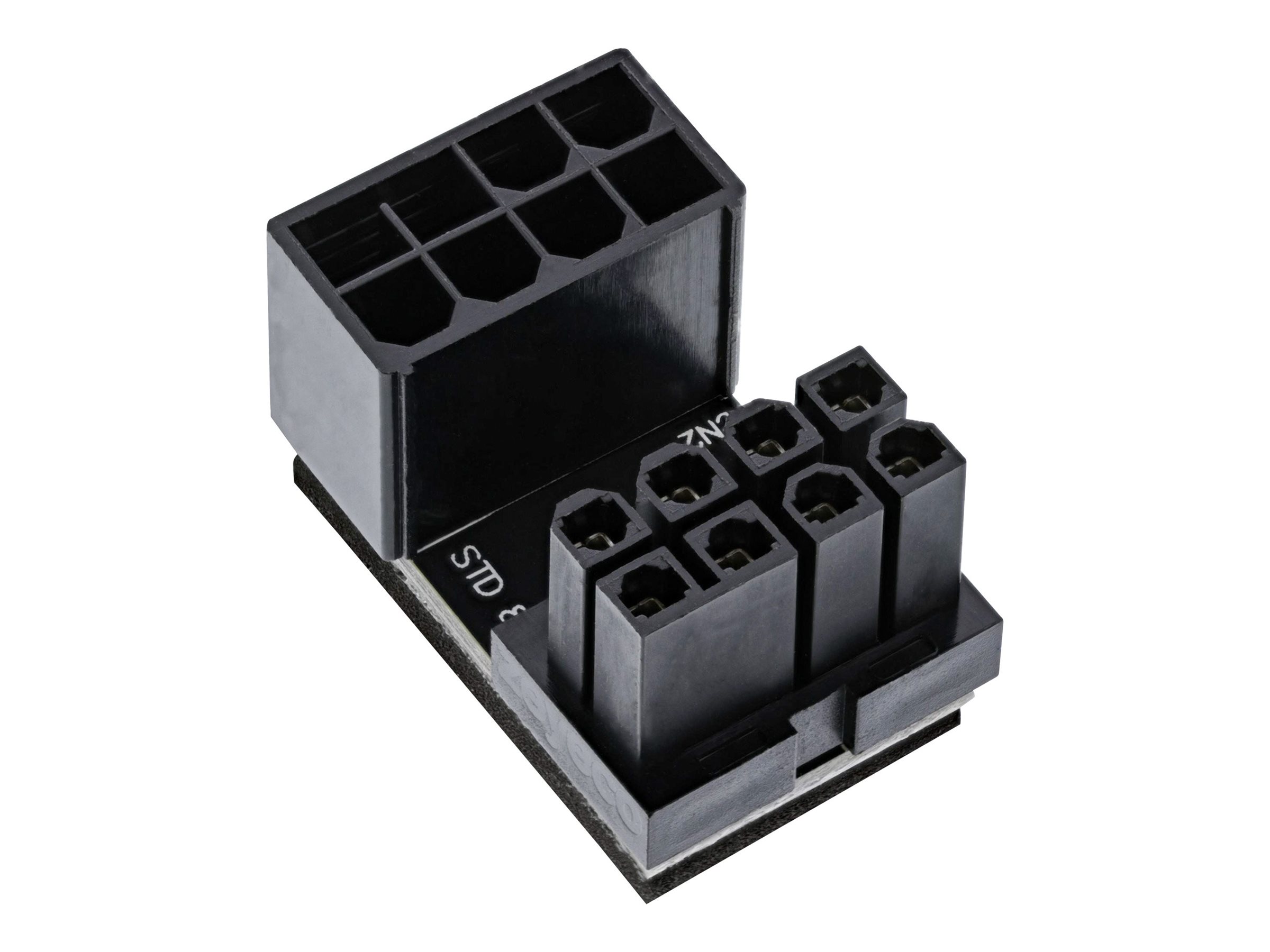 InLine Stromadapter intern - 180° ATX 8pol Stecker / Buchsezu 8-poliger PCIe Power (W) gewinkelt