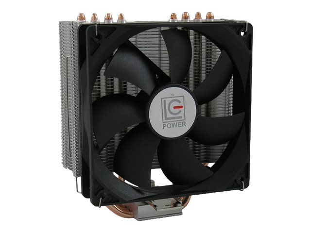 LC-Power Cosmo Cool - Prozessor-Luftkühler - (für: LGA775, LGA1156, AM2, AM2+, LGA1366, AM3, LGA1155, AM3+, LGA2011, FM1, FM2, LGA1150, LGA2011-3, LGA1151)Aluminium - 120 mm - Schwarz/Silber