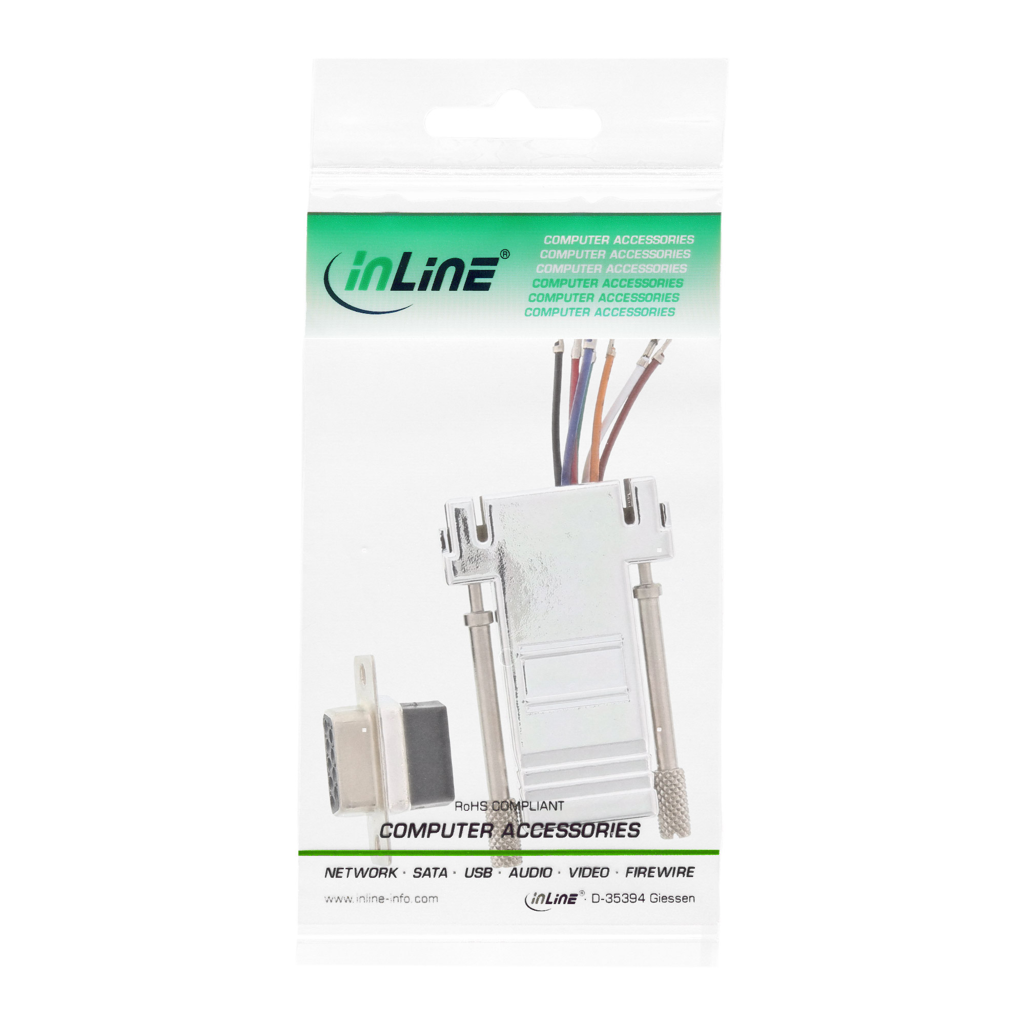InLine Adapter - 9pol Sub D Buchse an RJ45 Buchse - metallisiertAdapter - 9pol Sub D Buchse an RJ45 Buchse - metallisiert