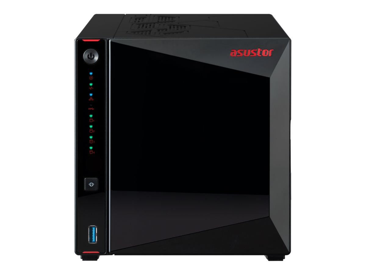 Asustor NSechskanttor 4 Gen 2 AS5404T - NAS-ServerSATA 6Gb/s - RAID 0 - 1 - 5 - 6 - 10 - JBOD - RAM 4 GB - 2.5 Gigabit Ethernet - iSCSI Support
