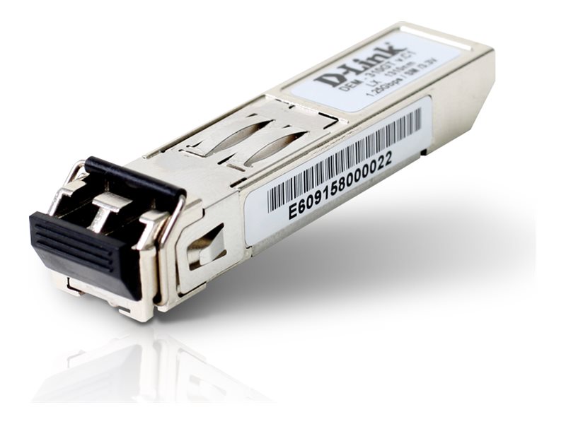 D-Link DEM 310GT - SFP (Mini-GBIC)-Transceiver-Modul1GbE - 1000Base-LX - LC - bis zu 10 km - 1310 nm - für DGS 12XX; DWS 3024; DXS 1100 - 1210 - 3400 - 3600; Nuclias Cloud-Managed DBS-2000-28 - 2000-5