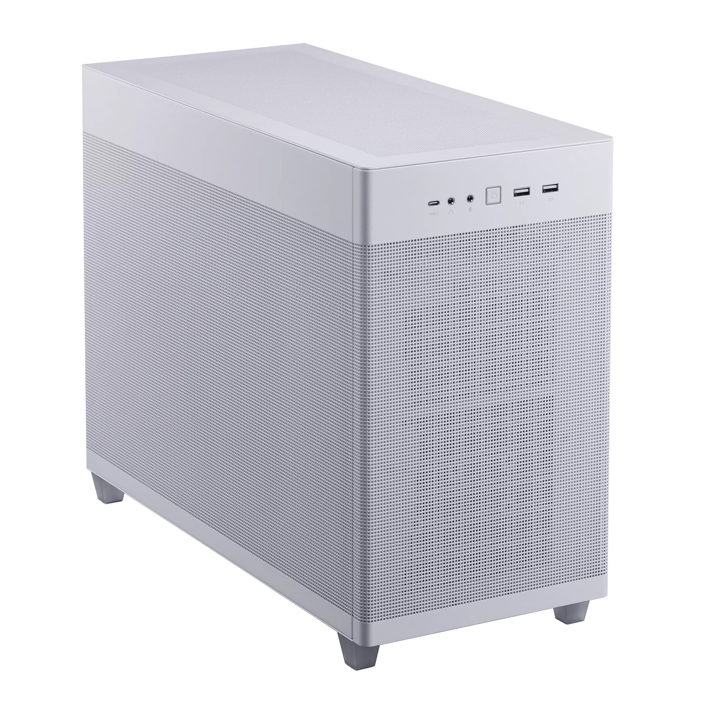 ASUS Prime AP201 - Kleiner Turm - micro ATXkeine Spannungsversorgung - weiß - USB/Audio