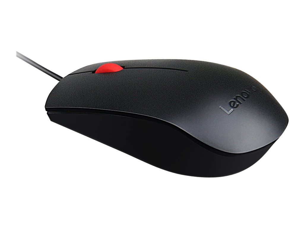 Lenovo Essential - Maus - rechts- und linkshändig optisch - 3 Tasten - kabelgebunden - USB - Schwarz - für ThinkPad T16 Gen 4 21QN