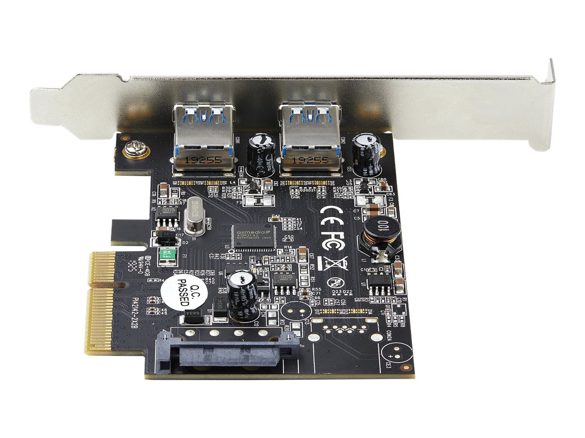 StarTech.com Startech 2-Port USB PCIe Adapter - 10Gbit/s pro Port - USB 3.1/3.2 Gen 2 Typ-A PCI Express 3.0 x2 Host Controller Erweiterungskarte - Add-On Adapterkarte - Full/Low Profile - Windows & Li