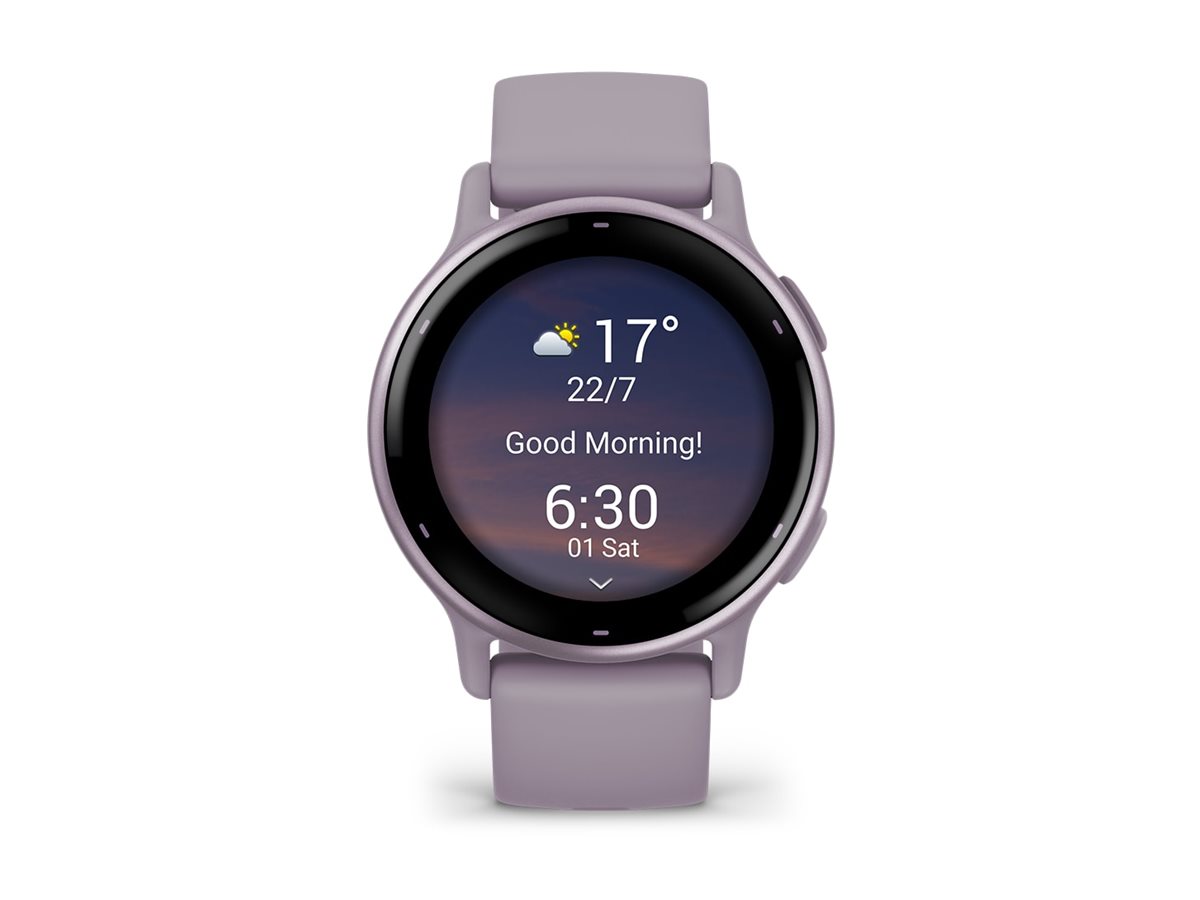 Garmin vívoactive 5 - Orchid - intelligente Uhr mit Band - Silikon - Handgelenkgröße: 125-190 mm - Anzeige 3.04 cm (1.2")4 GB - Bluetooth - ANT+ - Wi-Fi - 26 g
