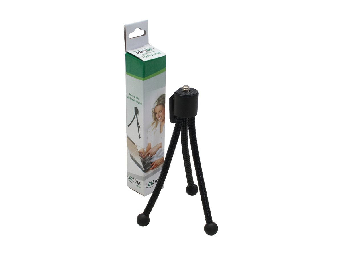 InLine Mini-Stativ für Digitalkameras - 12,5cm Höhe - schwarzv