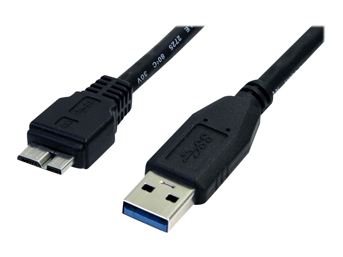 StarTech.com StarTech 0,5m USB 3.0 A auf Micro B Kabel - St/St - Schwarz - 50cm SuperSpeed USB 3.0 Anschlusskabel - Stecker / Stecker - USB-Kabel - Micro-USB Typ B (M)zu USB Typ A (M) - USB 3.0 - 50 c