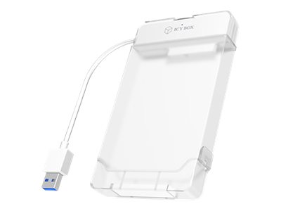ICY BOX IB-AC703-U3 - Speichergehäuse mit Datenanzeige, Netzanzeige, EasySwap Mechanism - 2.5" (6.4 cm)SATA 6Gb/s - USB 3.0 - weiß