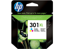 HP 301XL Cyan/Magenta/Gelb Original Druckerpatrone mit hoher Reichweite, Hohe (XL-) Ausbeute, Cyan, Magenta, Gelb, Tinte auf Farbstoffbasis, 6 ml, 1 Stück(e), 300 Seiten301XL Cyan/Magenta/Gelb Origina