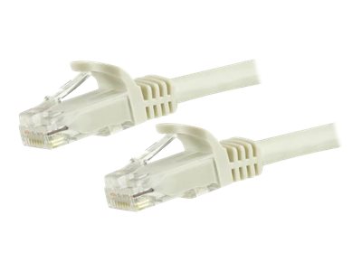 StarTech.com Startech 50cm CAT6 Ethernet Cable, 10 Gigabit Snagless RJ45 650MHz 100W PoE Patch Cord, CAT 6 10GbE UTP Network Cable w/Strain Relief, White, Wiring is UL Certified/TIA - Category 6 - 24A