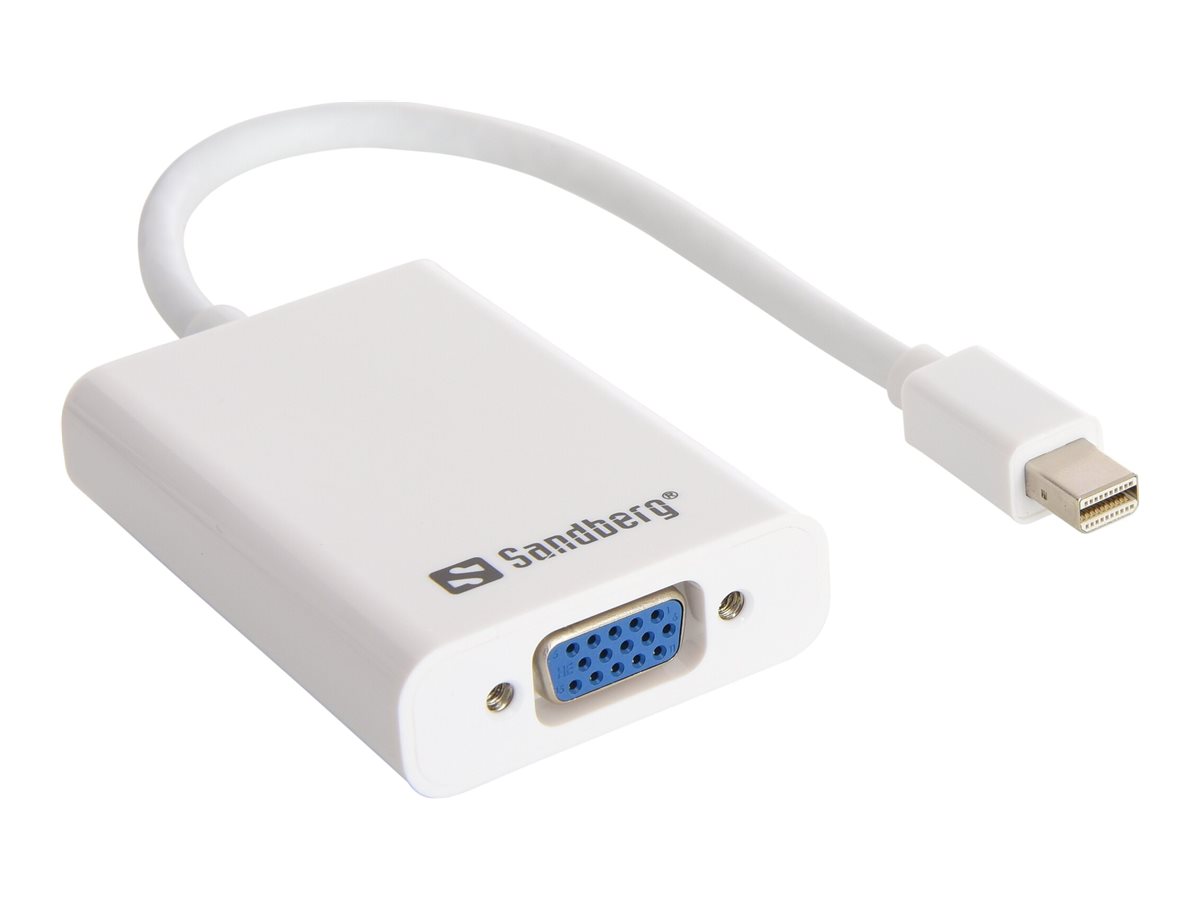 SANDBERG Adapter MiniDP>VGA+Audio - VideokonverterDisplayPort - VGA